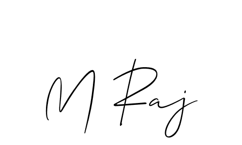 How to make M Raj name signature. Use Allison_Script style for creating short signs online. This is the latest handwritten sign. M Raj signature style 2 images and pictures png