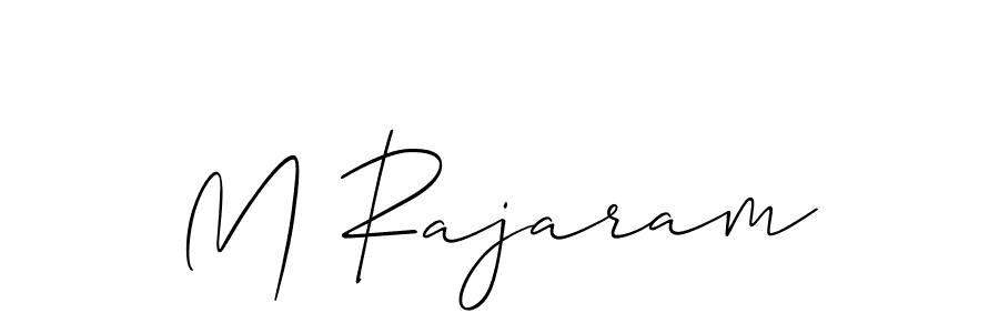 How to make M Rajaram name signature. Use Allison_Script style for creating short signs online. This is the latest handwritten sign. M Rajaram signature style 2 images and pictures png