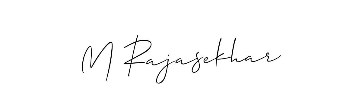 Also we have M Rajasekhar name is the best signature style. Create professional handwritten signature collection using Allison_Script autograph style. M Rajasekhar signature style 2 images and pictures png