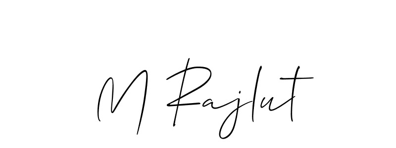 You can use this online signature creator to create a handwritten signature for the name M Rajlut. This is the best online autograph maker. M Rajlut signature style 2 images and pictures png