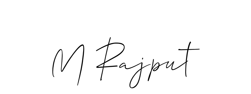 Make a beautiful signature design for name M Rajput. With this signature (Allison_Script) style, you can create a handwritten signature for free. M Rajput signature style 2 images and pictures png