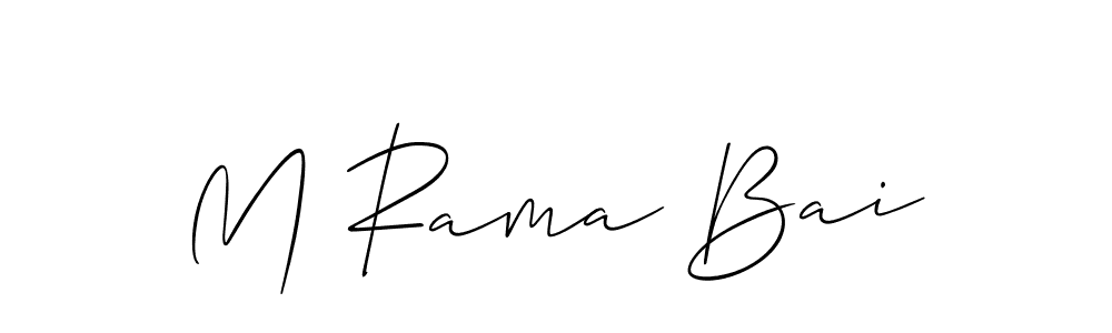 Create a beautiful signature design for name M Rama Bai. With this signature (Allison_Script) fonts, you can make a handwritten signature for free. M Rama Bai signature style 2 images and pictures png