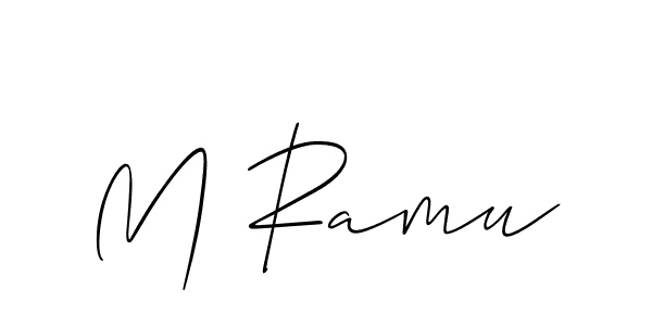 Best and Professional Signature Style for M Ramu. Allison_Script Best Signature Style Collection. M Ramu signature style 2 images and pictures png