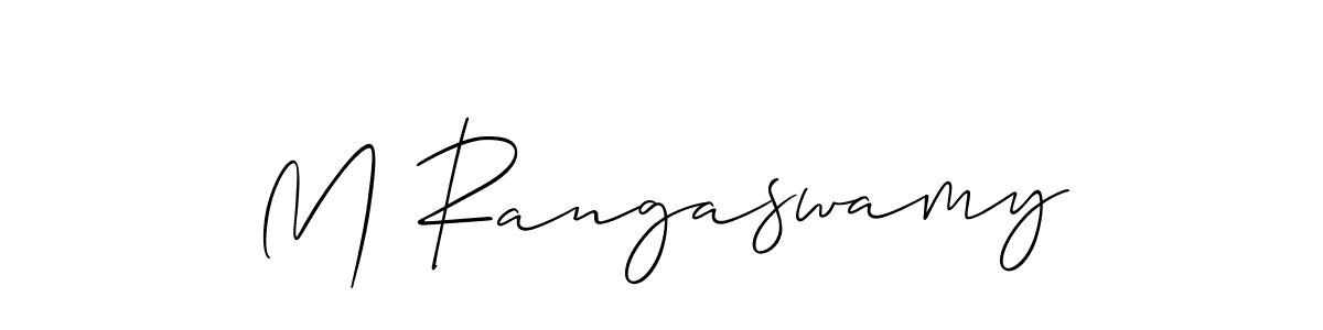 Make a beautiful signature design for name M Rangaswamy. Use this online signature maker to create a handwritten signature for free. M Rangaswamy signature style 2 images and pictures png