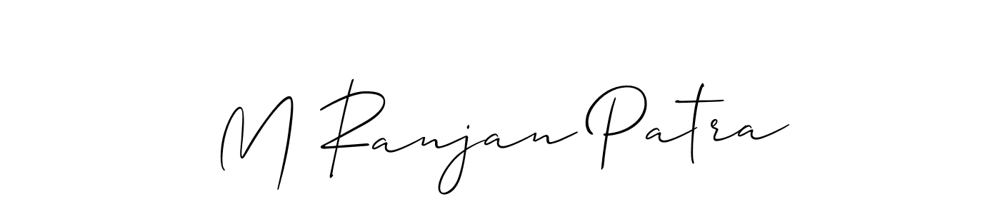 How to Draw M Ranjan Patra signature style? Allison_Script is a latest design signature styles for name M Ranjan Patra. M Ranjan Patra signature style 2 images and pictures png