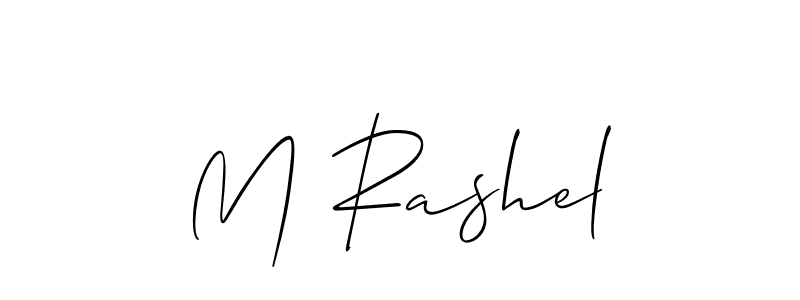 Allison_Script is a professional signature style that is perfect for those who want to add a touch of class to their signature. It is also a great choice for those who want to make their signature more unique. Get M Rashel name to fancy signature for free. M Rashel signature style 2 images and pictures png