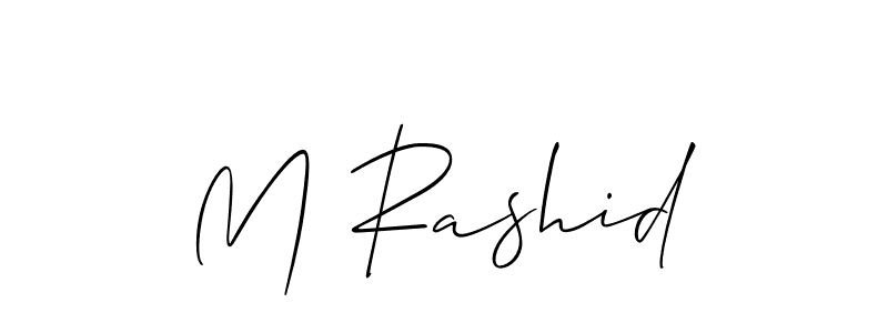 Also You can easily find your signature by using the search form. We will create M Rashid name handwritten signature images for you free of cost using Allison_Script sign style. M Rashid signature style 2 images and pictures png