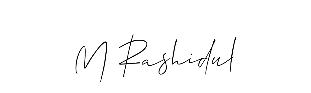 Design your own signature with our free online signature maker. With this signature software, you can create a handwritten (Allison_Script) signature for name M Rashidul. M Rashidul signature style 2 images and pictures png