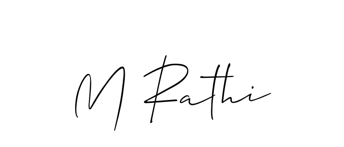 Also we have M Rathi name is the best signature style. Create professional handwritten signature collection using Allison_Script autograph style. M Rathi signature style 2 images and pictures png