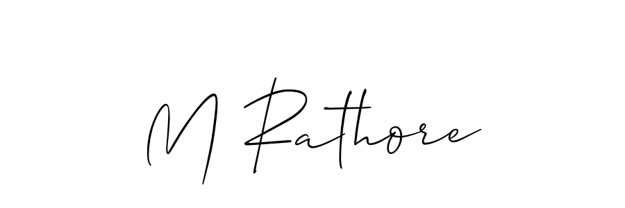 How to make M Rathore name signature. Use Allison_Script style for creating short signs online. This is the latest handwritten sign. M Rathore signature style 2 images and pictures png