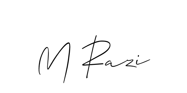 How to make M Razi signature? Allison_Script is a professional autograph style. Create handwritten signature for M Razi name. M Razi signature style 2 images and pictures png