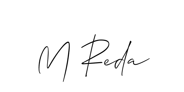Similarly Allison_Script is the best handwritten signature design. Signature creator online .You can use it as an online autograph creator for name M Reda. M Reda signature style 2 images and pictures png