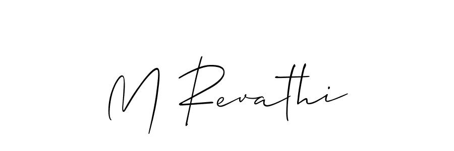 Also You can easily find your signature by using the search form. We will create M Revathi name handwritten signature images for you free of cost using Allison_Script sign style. M Revathi signature style 2 images and pictures png