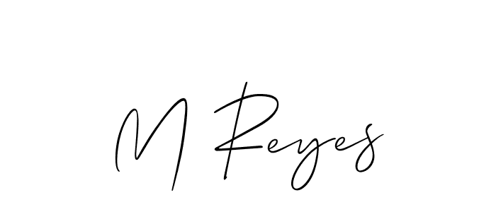 Allison_Script is a professional signature style that is perfect for those who want to add a touch of class to their signature. It is also a great choice for those who want to make their signature more unique. Get M Reyes name to fancy signature for free. M Reyes signature style 2 images and pictures png