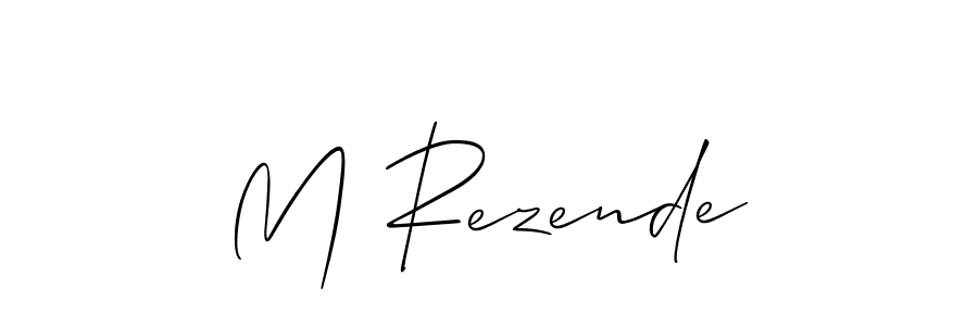 Make a beautiful signature design for name M Rezende. With this signature (Allison_Script) style, you can create a handwritten signature for free. M Rezende signature style 2 images and pictures png