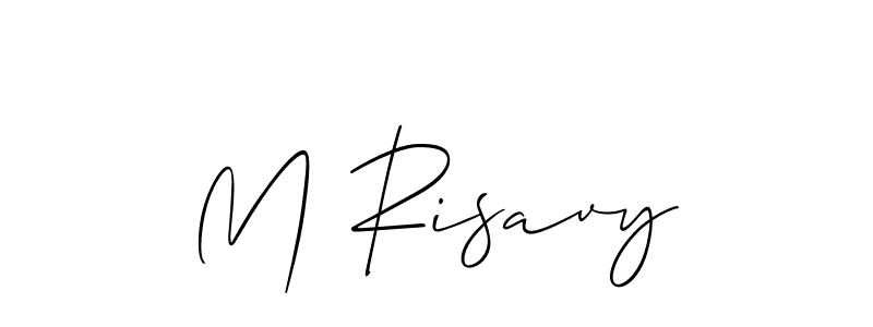 Make a beautiful signature design for name M Risavy. With this signature (Allison_Script) style, you can create a handwritten signature for free. M Risavy signature style 2 images and pictures png