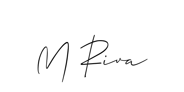 M Riva stylish signature style. Best Handwritten Sign (Allison_Script) for my name. Handwritten Signature Collection Ideas for my name M Riva. M Riva signature style 2 images and pictures png