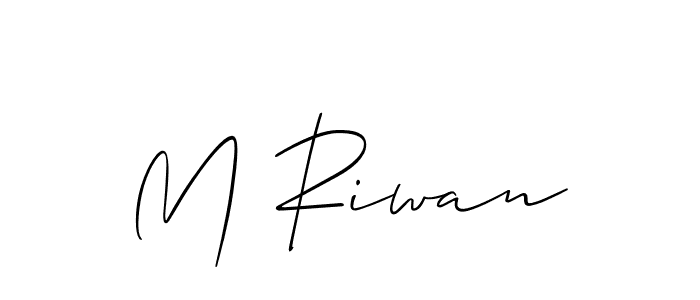 How to Draw M Riwan signature style? Allison_Script is a latest design signature styles for name M Riwan. M Riwan signature style 2 images and pictures png