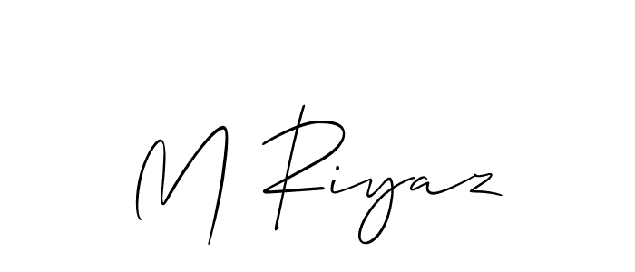 M Riyaz stylish signature style. Best Handwritten Sign (Allison_Script) for my name. Handwritten Signature Collection Ideas for my name M Riyaz. M Riyaz signature style 2 images and pictures png