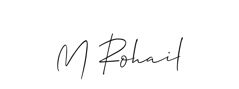 How to make M Rohail signature? Allison_Script is a professional autograph style. Create handwritten signature for M Rohail name. M Rohail signature style 2 images and pictures png