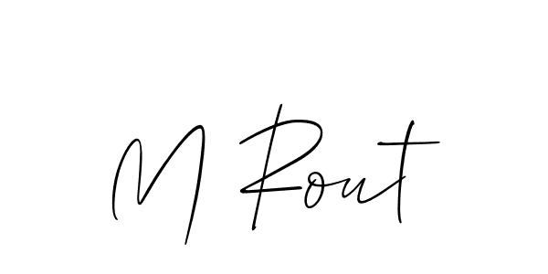 Make a beautiful signature design for name M Rout. With this signature (Allison_Script) style, you can create a handwritten signature for free. M Rout signature style 2 images and pictures png