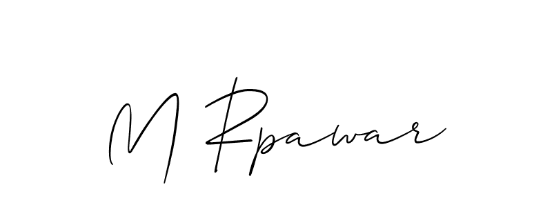 How to make M Rpawar name signature. Use Allison_Script style for creating short signs online. This is the latest handwritten sign. M Rpawar signature style 2 images and pictures png