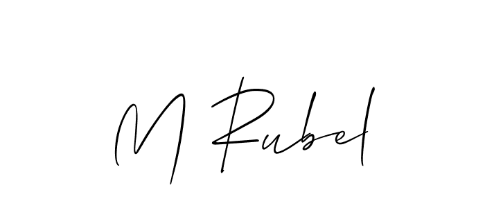 How to Draw M Rubel signature style? Allison_Script is a latest design signature styles for name M Rubel. M Rubel signature style 2 images and pictures png