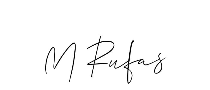 How to make M Rufas name signature. Use Allison_Script style for creating short signs online. This is the latest handwritten sign. M Rufas signature style 2 images and pictures png