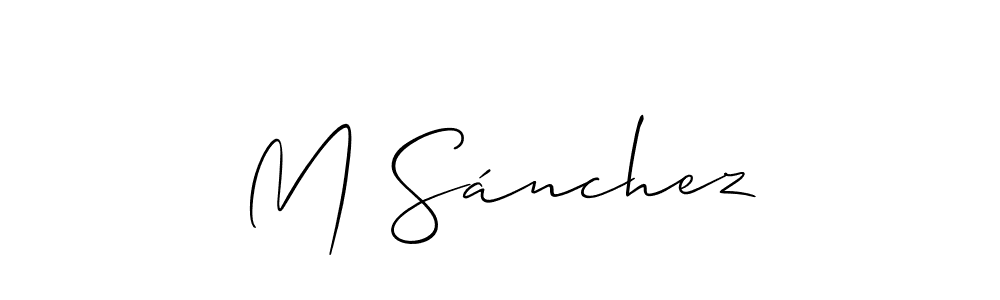 How to Draw M Sánchez signature style? Allison_Script is a latest design signature styles for name M Sánchez. M Sánchez signature style 2 images and pictures png