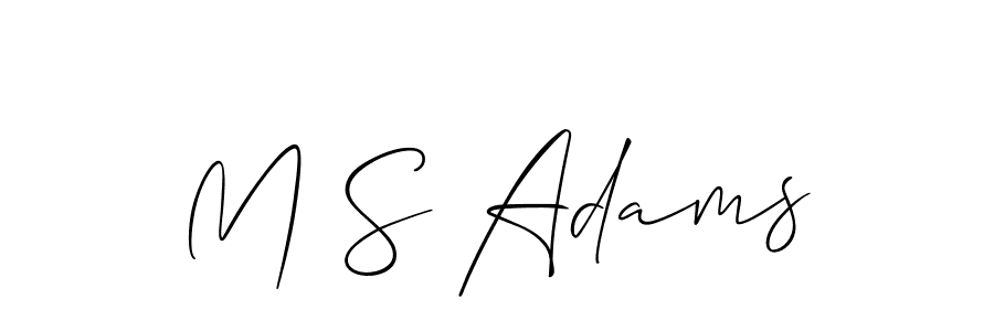 This is the best signature style for the M S Adams name. Also you like these signature font (Allison_Script). Mix name signature. M S Adams signature style 2 images and pictures png