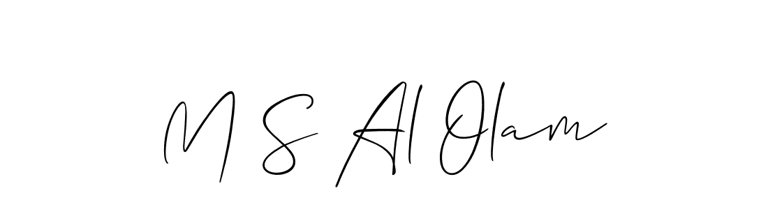 Design your own signature with our free online signature maker. With this signature software, you can create a handwritten (Allison_Script) signature for name M S Al Olam. M S Al Olam signature style 2 images and pictures png