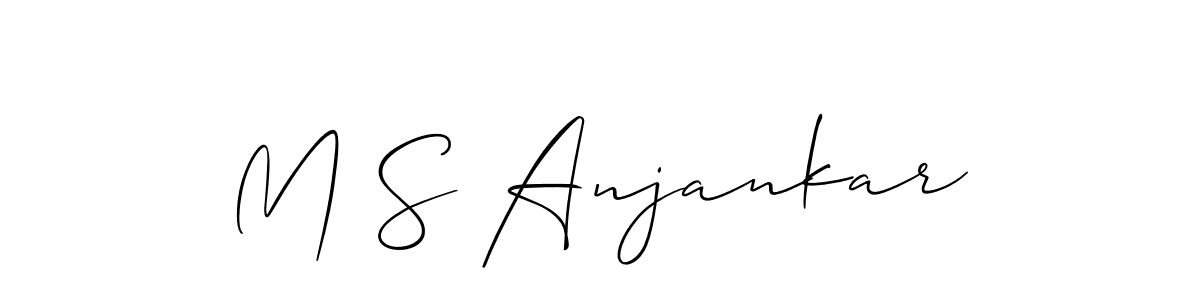 Similarly Allison_Script is the best handwritten signature design. Signature creator online .You can use it as an online autograph creator for name M S Anjankar. M S Anjankar signature style 2 images and pictures png