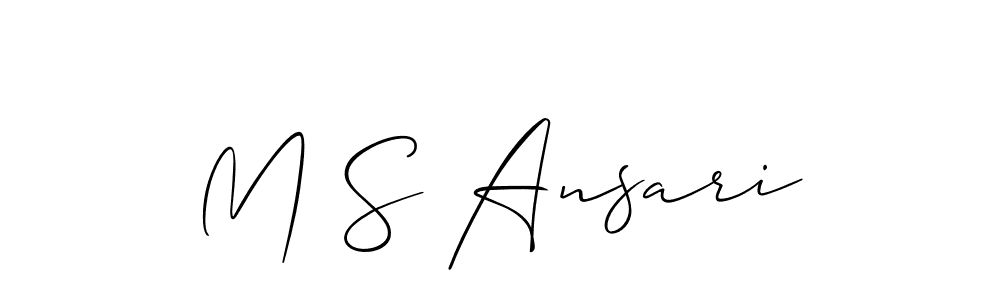 if you are searching for the best signature style for your name M S Ansari. so please give up your signature search. here we have designed multiple signature styles  using Allison_Script. M S Ansari signature style 2 images and pictures png