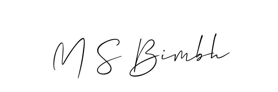 Make a beautiful signature design for name M S Bimbh. Use this online signature maker to create a handwritten signature for free. M S Bimbh signature style 2 images and pictures png
