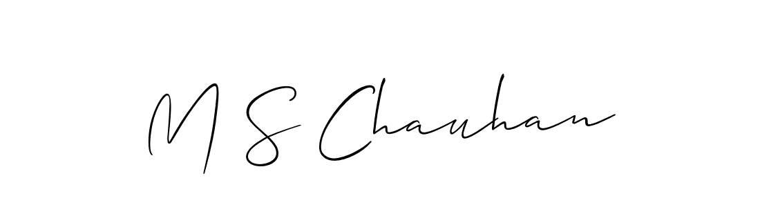 if you are searching for the best signature style for your name M S Chauhan. so please give up your signature search. here we have designed multiple signature styles  using Allison_Script. M S Chauhan signature style 2 images and pictures png