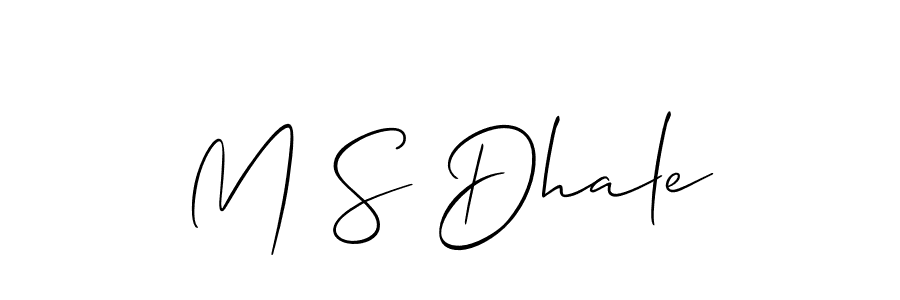 How to make M S Dhale signature? Allison_Script is a professional autograph style. Create handwritten signature for M S Dhale name. M S Dhale signature style 2 images and pictures png