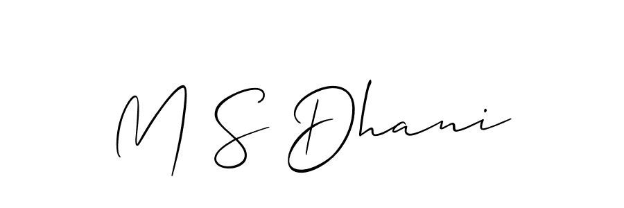 You should practise on your own different ways (Allison_Script) to write your name (M S Dhani) in signature. don't let someone else do it for you. M S Dhani signature style 2 images and pictures png