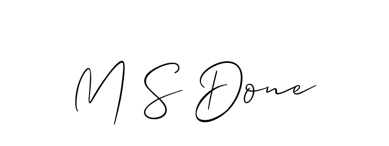 Best and Professional Signature Style for M S Done. Allison_Script Best Signature Style Collection. M S Done signature style 2 images and pictures png