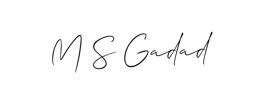Best and Professional Signature Style for M S Gadad. Allison_Script Best Signature Style Collection. M S Gadad signature style 2 images and pictures png