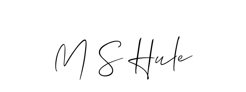 Make a short M S Hule signature style. Manage your documents anywhere anytime using Allison_Script. Create and add eSignatures, submit forms, share and send files easily. M S Hule signature style 2 images and pictures png