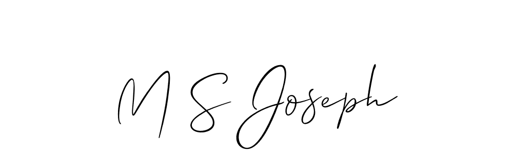 Make a beautiful signature design for name M S Joseph. With this signature (Allison_Script) style, you can create a handwritten signature for free. M S Joseph signature style 2 images and pictures png