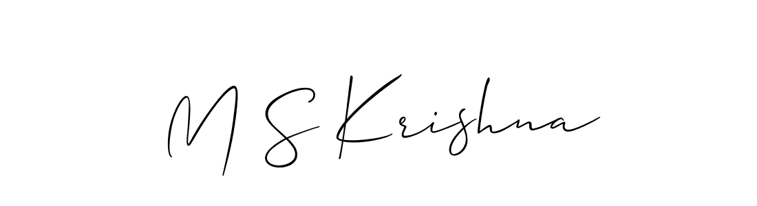 Design your own signature with our free online signature maker. With this signature software, you can create a handwritten (Allison_Script) signature for name M S Krishna. M S Krishna signature style 2 images and pictures png