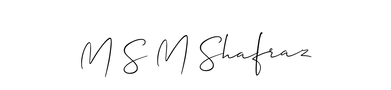 Best and Professional Signature Style for M S M Shafraz. Allison_Script Best Signature Style Collection. M S M Shafraz signature style 2 images and pictures png