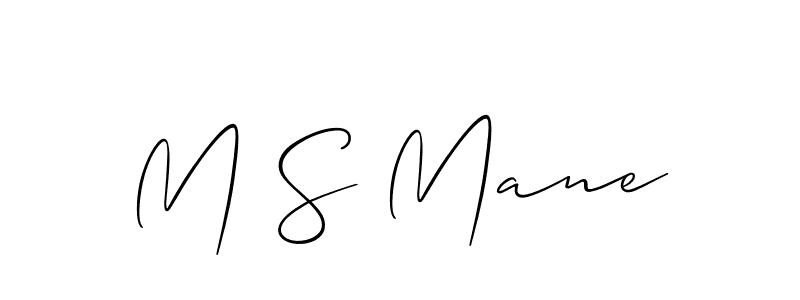 M S Mane stylish signature style. Best Handwritten Sign (Allison_Script) for my name. Handwritten Signature Collection Ideas for my name M S Mane. M S Mane signature style 2 images and pictures png