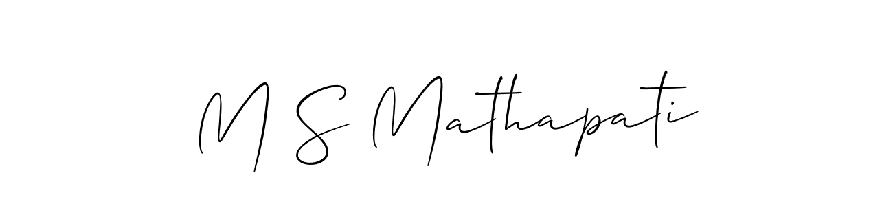 M S Mathapati stylish signature style. Best Handwritten Sign (Allison_Script) for my name. Handwritten Signature Collection Ideas for my name M S Mathapati. M S Mathapati signature style 2 images and pictures png