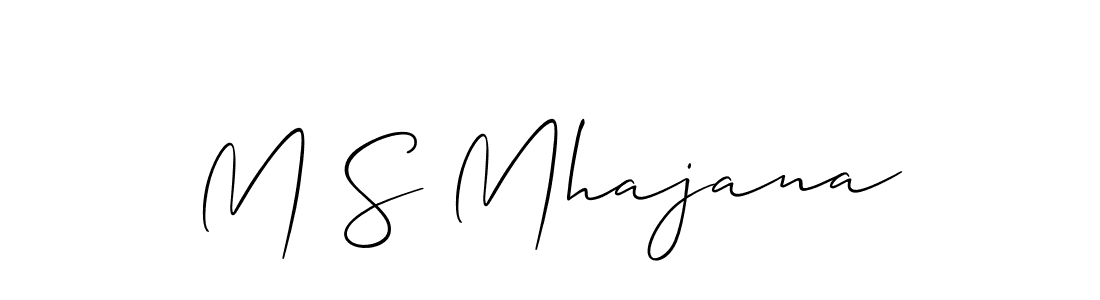 Make a beautiful signature design for name M S Mhajana. Use this online signature maker to create a handwritten signature for free. M S Mhajana signature style 2 images and pictures png