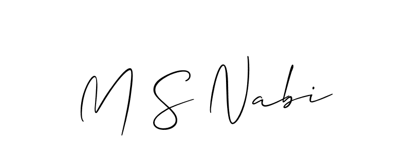 It looks lik you need a new signature style for name M S Nabi. Design unique handwritten (Allison_Script) signature with our free signature maker in just a few clicks. M S Nabi signature style 2 images and pictures png