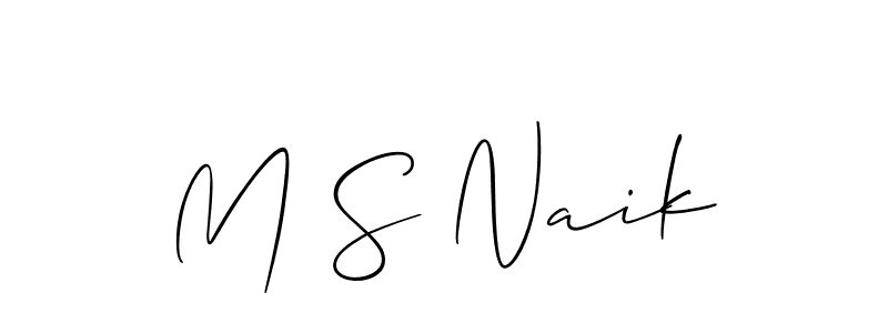 It looks lik you need a new signature style for name M S Naik. Design unique handwritten (Allison_Script) signature with our free signature maker in just a few clicks. M S Naik signature style 2 images and pictures png