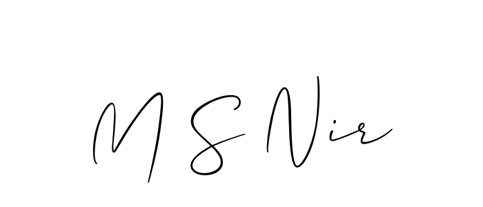 Make a beautiful signature design for name M S Nir. Use this online signature maker to create a handwritten signature for free. M S Nir signature style 2 images and pictures png