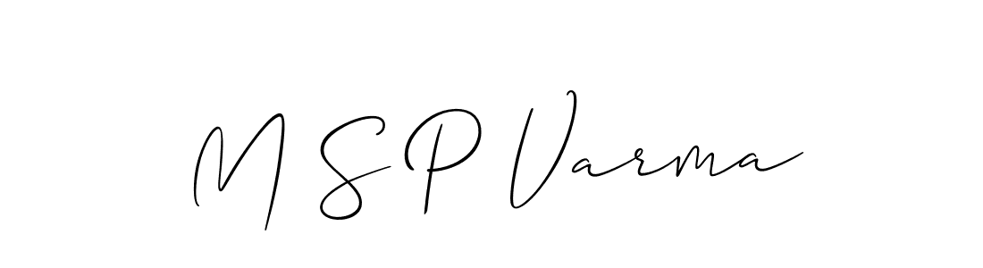 Make a beautiful signature design for name M S P Varma. With this signature (Allison_Script) style, you can create a handwritten signature for free. M S P Varma signature style 2 images and pictures png
